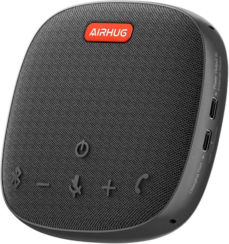 Conference speaker and microphone with 360° voice pickup