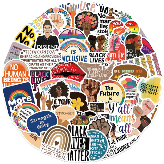 50-Pack Social Justice and Equality Stickers