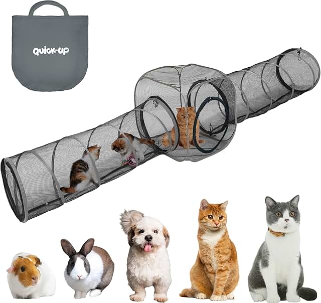 Large Cat Tunnels and Mesh Cube for Indoor and Outdoor Play