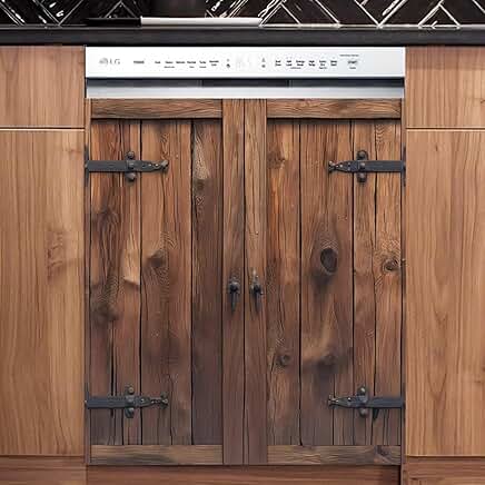 Vintage Wooden Door Magnet Cover for Appliances