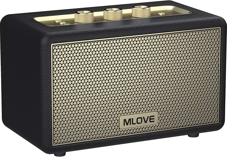 Portable Retro Bluetooth Speaker with Aux, USB, Micro SD