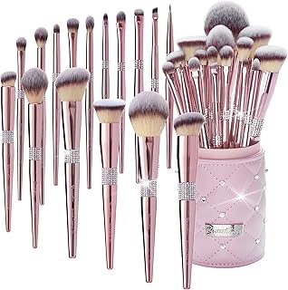16-Piece Elegant Makeup Brush Set with Holder