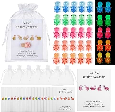 Set of 100 Inspirational Thank You Cards with Turtle Figures