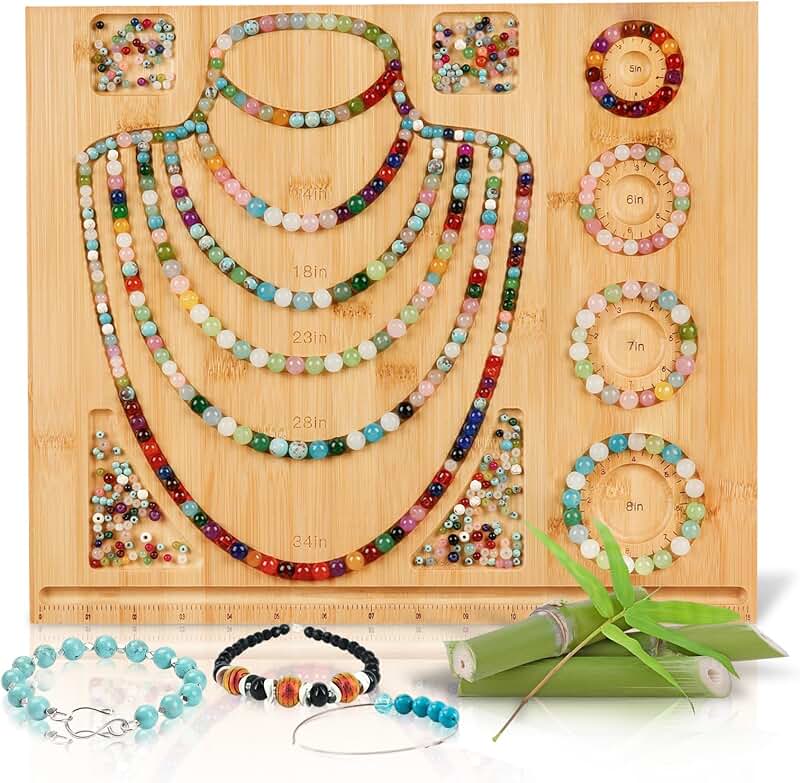 Large Bamboo Bead Board for Jewelry Making