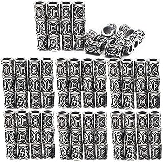 72 Viking Rune Beads for Hair, Beard, and Jewelry