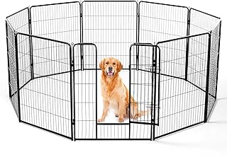Indoor and outdoor dog playpen with door