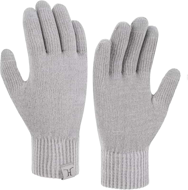 Women's Warm Touch Screen Knit Gloves for Cold Weather