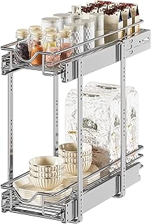 Pull Out Cabinet Organizer with 2 Tiers