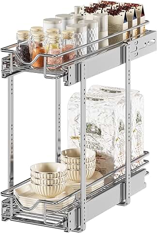 Pull Out Cabinet Organizer with 2 Tiers