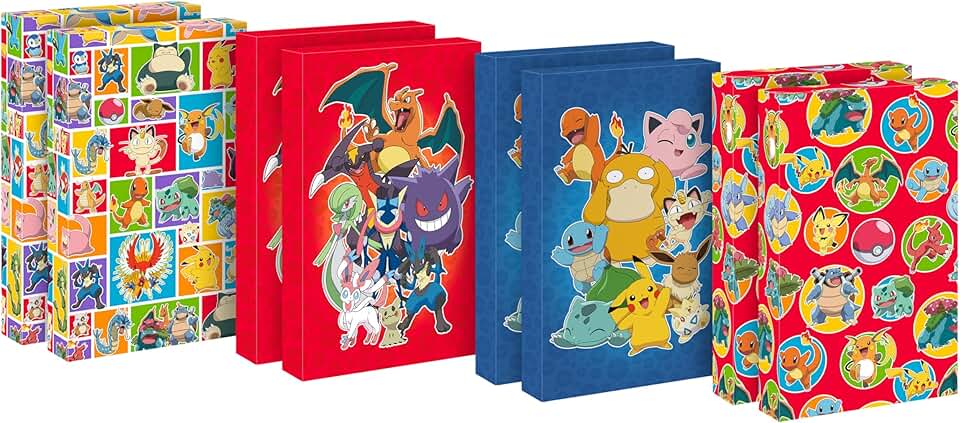 Pokémon Medium Gift Boxes with Lids, 8 Pack