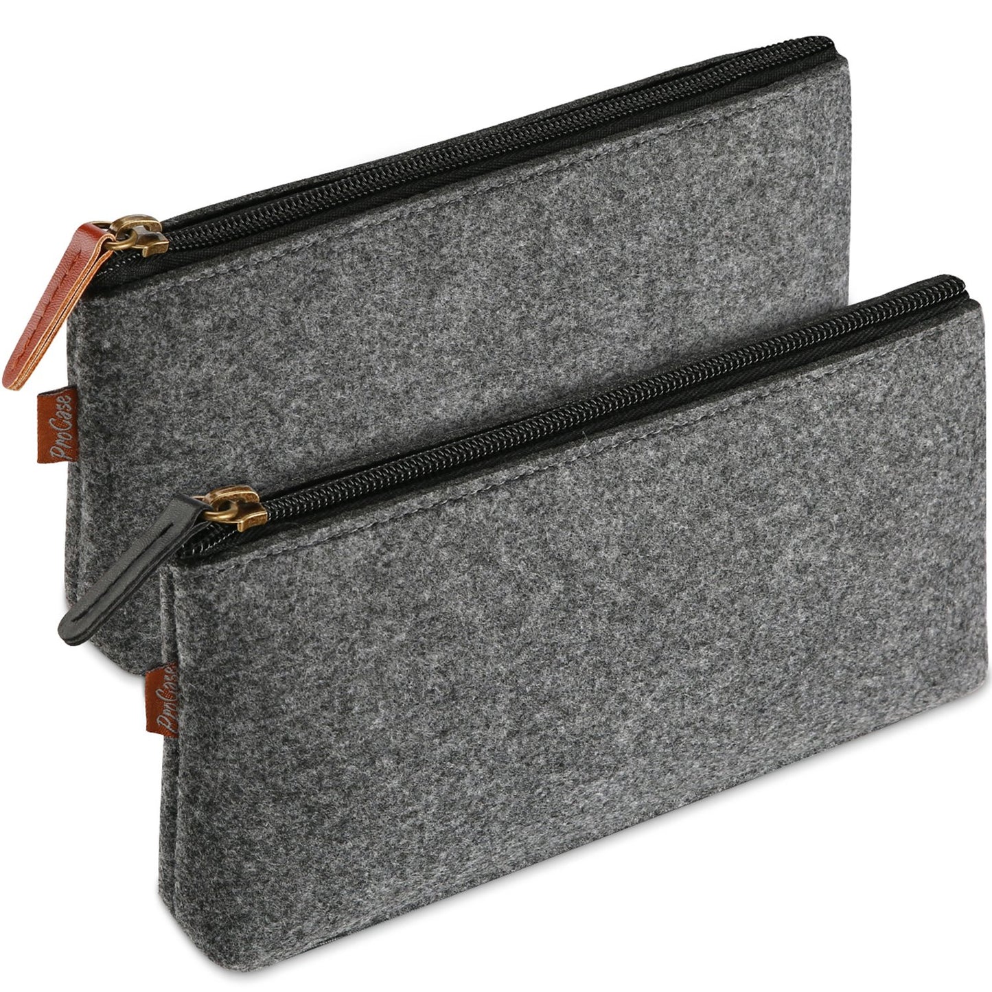 Two Felt Pencil Cases for Students and Office Supplies