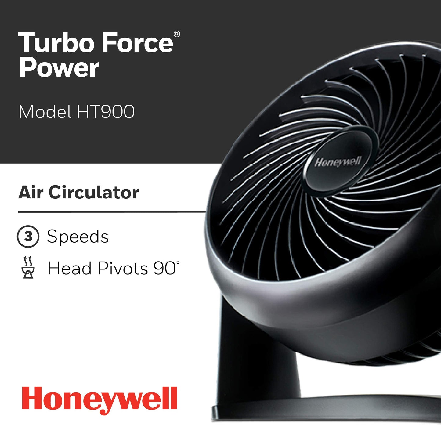 HT-900 TurboForce Air Circulator Fan Black, Small