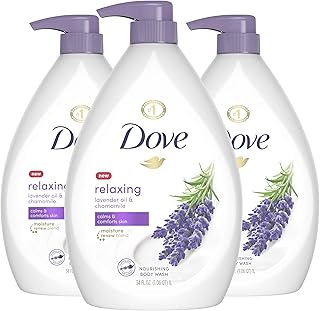 Relaxing Lavender and Chamomile Body Wash, 34 oz, 3-pack