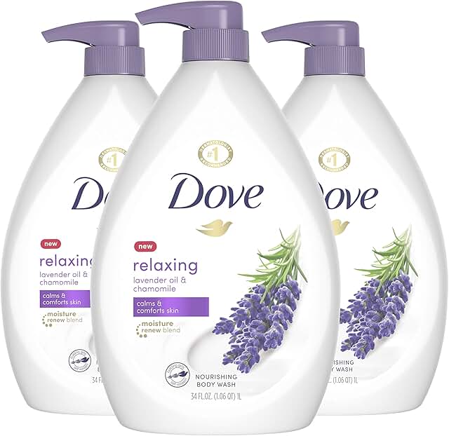 Relaxing Lavender and Chamomile Body Wash, 34 oz, 3-pack