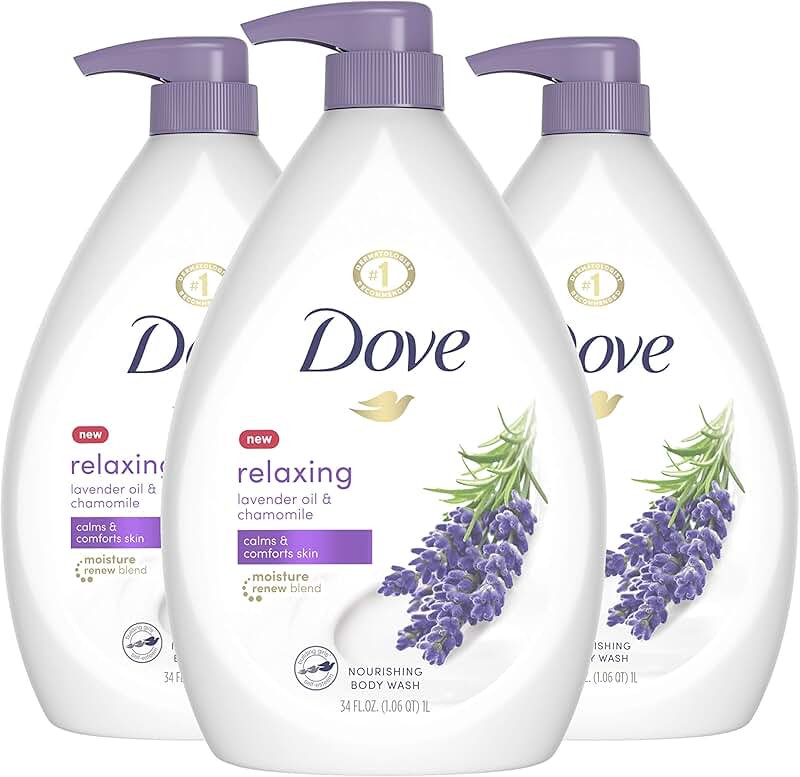 Relaxing Lavender and Chamomile Body Wash, 34 oz, 3-pack