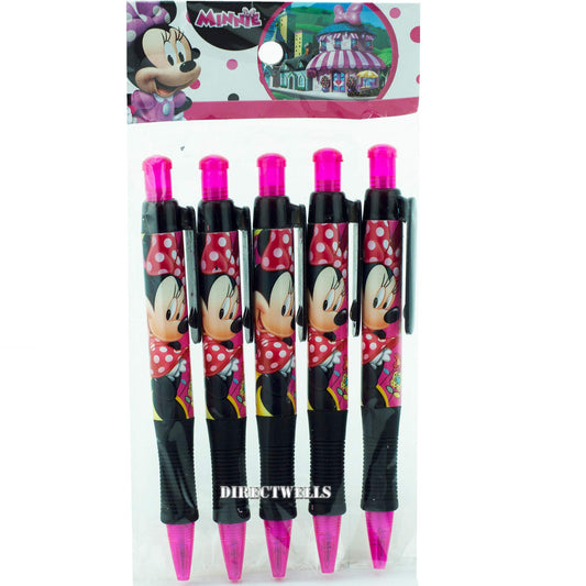 Set of 5 Minnie Mouse Retractable Pens