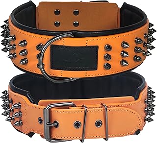 Handmade Leather Dog Collar for Large Dogs