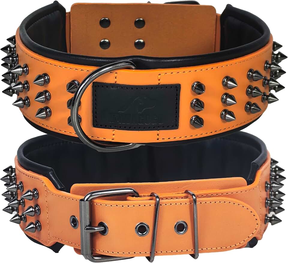 Handmade Leather Dog Collar for Large Dogs