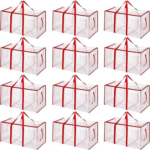 12 Clear Heavy Duty Moving Bags with Handles