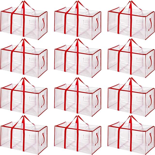 12 Clear Heavy Duty Moving Bags with Handles
