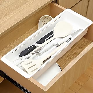 Expandable Deep Drawer Organizer Bins for Kitchen Storage