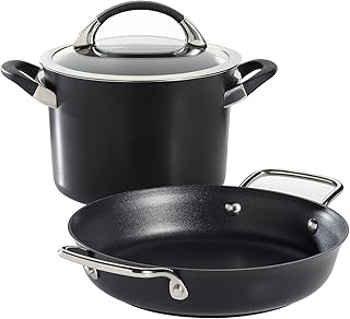 3-Piece Hard-Anodized Nonstick Cookware Set