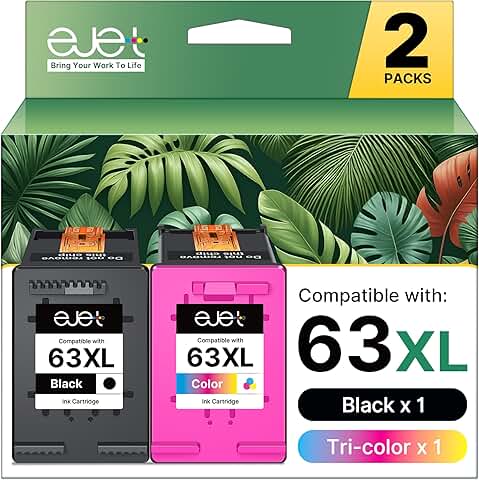 Black and color ink cartridge set for OfficeJet and DeskJet printers