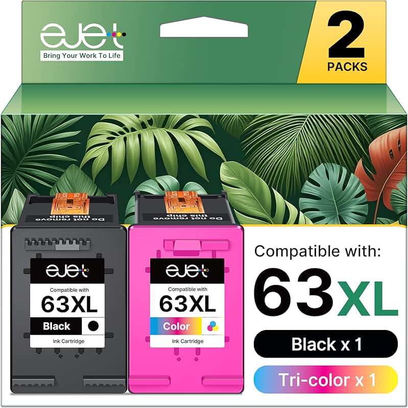 Black and color ink cartridge set for OfficeJet and DeskJet printers