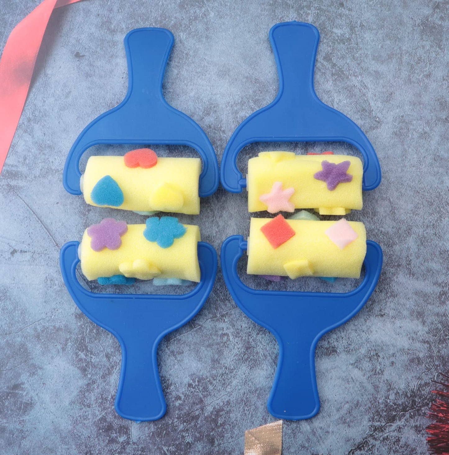 8 Pcs Kids Painting Sponge Roller Set