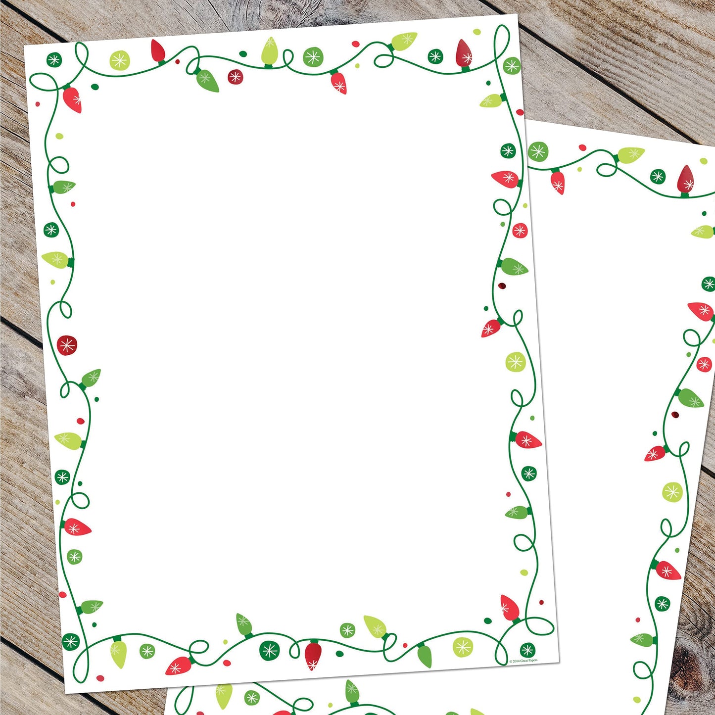 String of Lights Foil Letterhead, 40 sheets