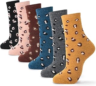 Women’s Thick Warm Winter Crew Socks, 6 Pairs