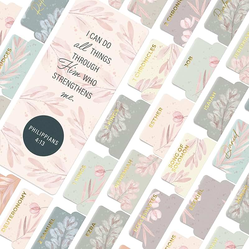 Floral Boho Bible Tabs for KJV and Niv