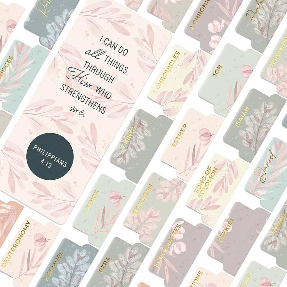 Floral Boho Bible Tabs for KJV and Niv
