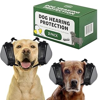 Dog Ear Muffs for Noise and Fireworks Relief, 2 Pack