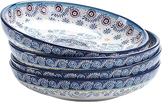 Set of 4 Blue Talavera Pasta and Salad Bowls