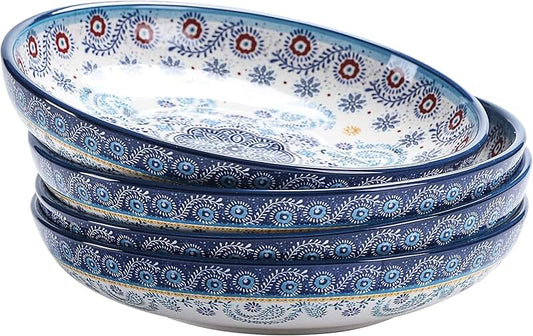 Set of 3 Large Rectangular Serving Trays with Handles