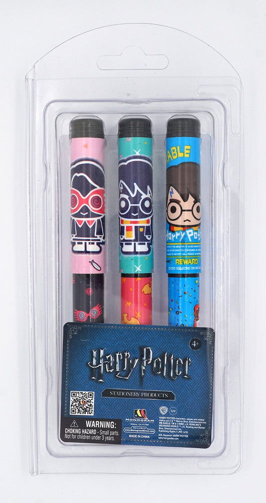 Set of three multicolor Harry Potter ball pens