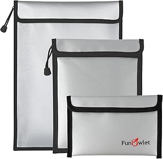 Waterproof Fireproof Document Storage Bag, 3 Pack