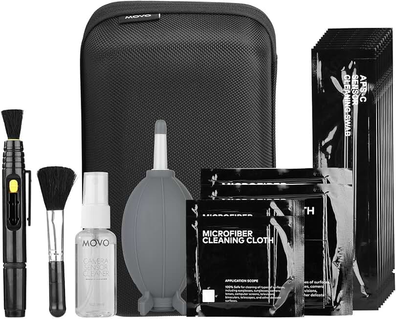 Deluxe DSLR Camera Cleaning Kit with Swabs and Accessories