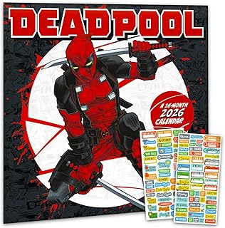 2026 Deadpool Wall Calendar with Reminder Stickers