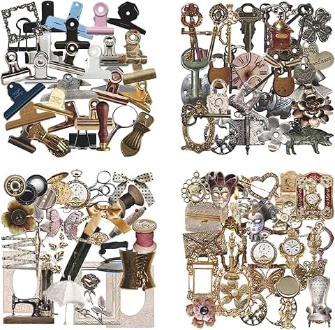 120 Pcs Vintage Scrapbooking Supplies for Journals