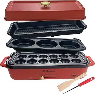 Multifunctional Electric Griddle with 3 Pans