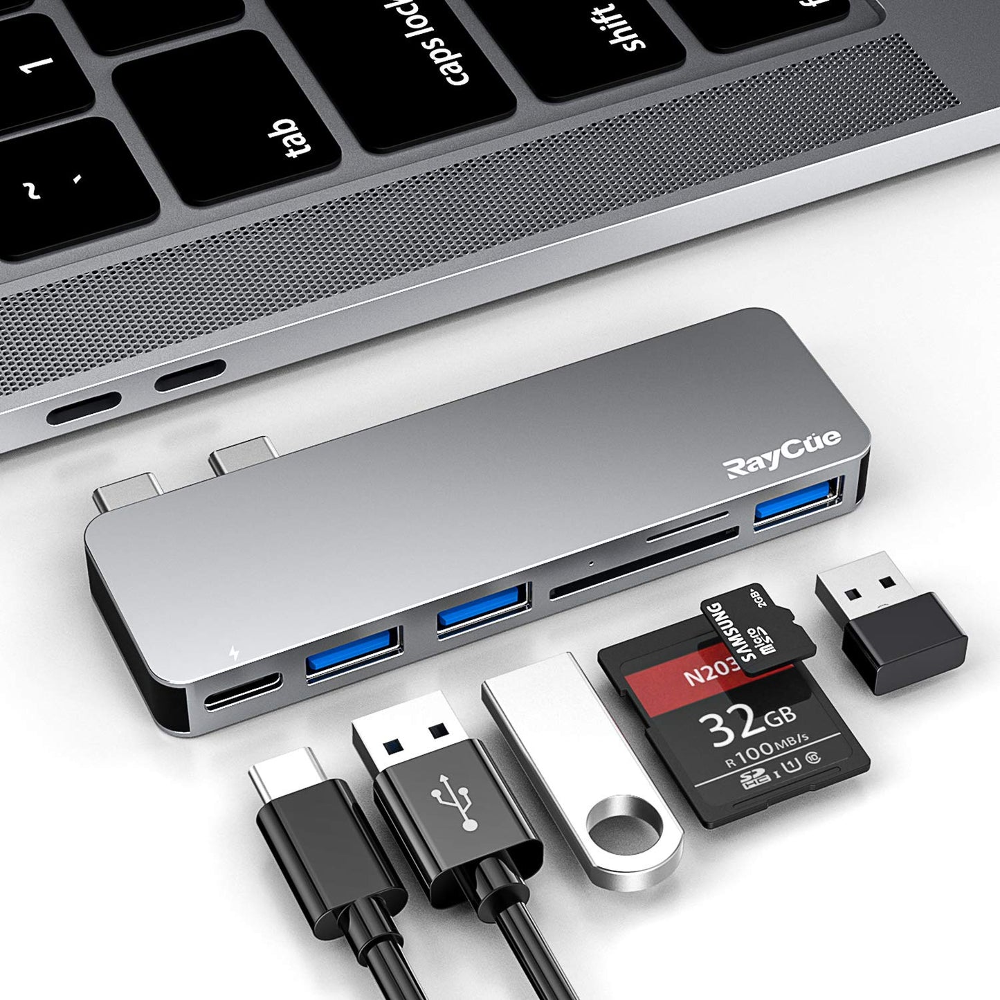MacBook Pro/Air USB Accessories with 3 USB 3.0 Ports, TF/SD Card Reader, Thunderbolt 3 PD Port, USB C Adapter for MacBook Pro/Air 13" 15" 16" Compatible with MacBook Pro/Air 2021-2016