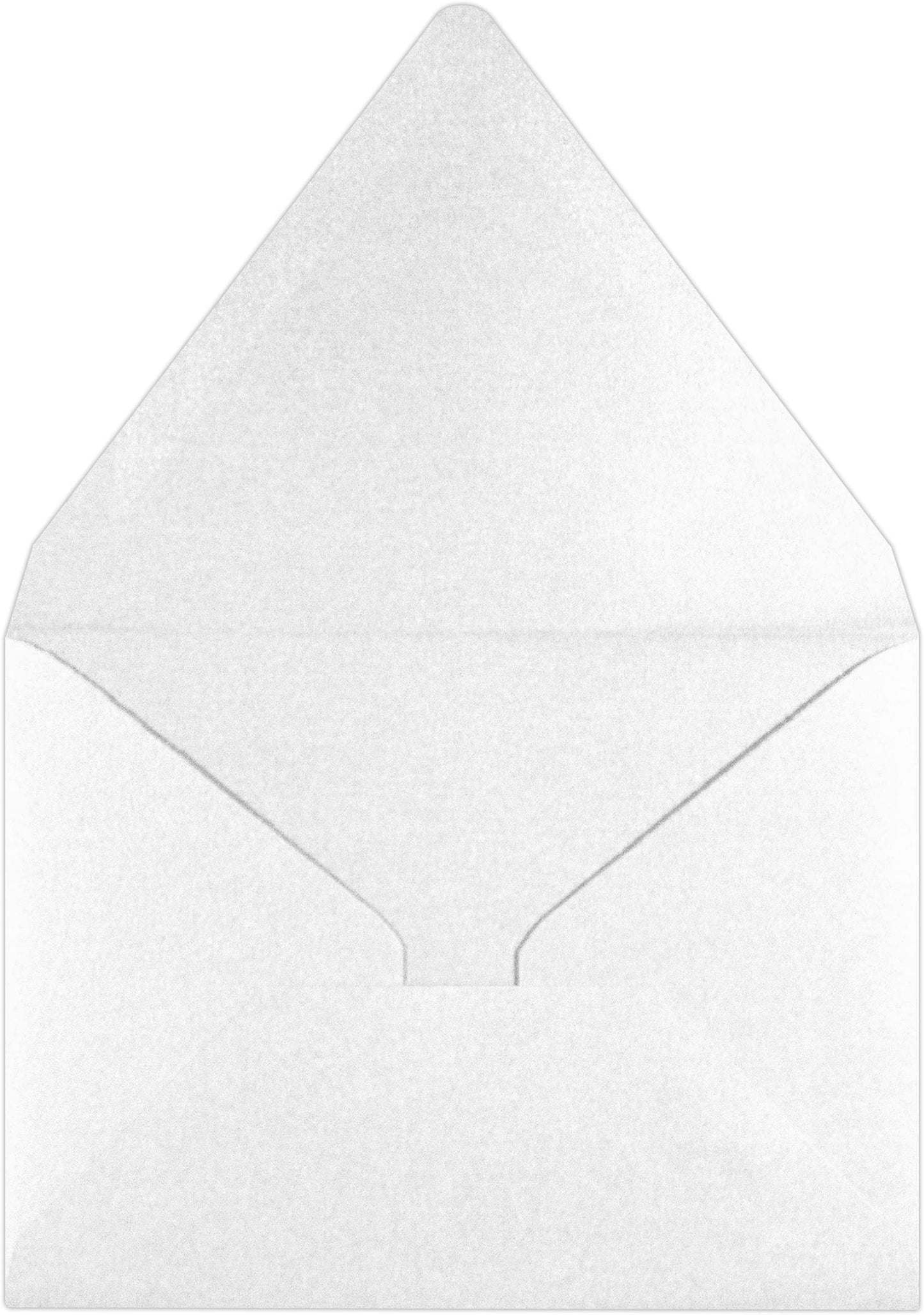A2 Contour Flap Invitation Envelopes, Crystal Metallic, 50 Pack