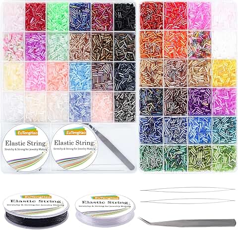 14400-piece tube bead kit for jewelry making and crafts