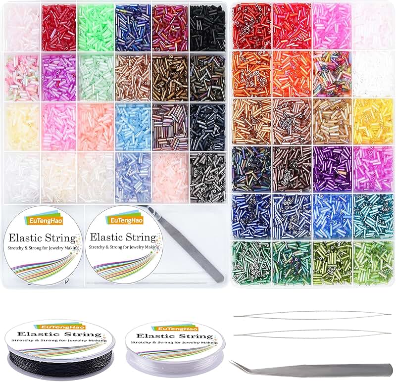 14400-piece tube bead kit for jewelry making and crafts