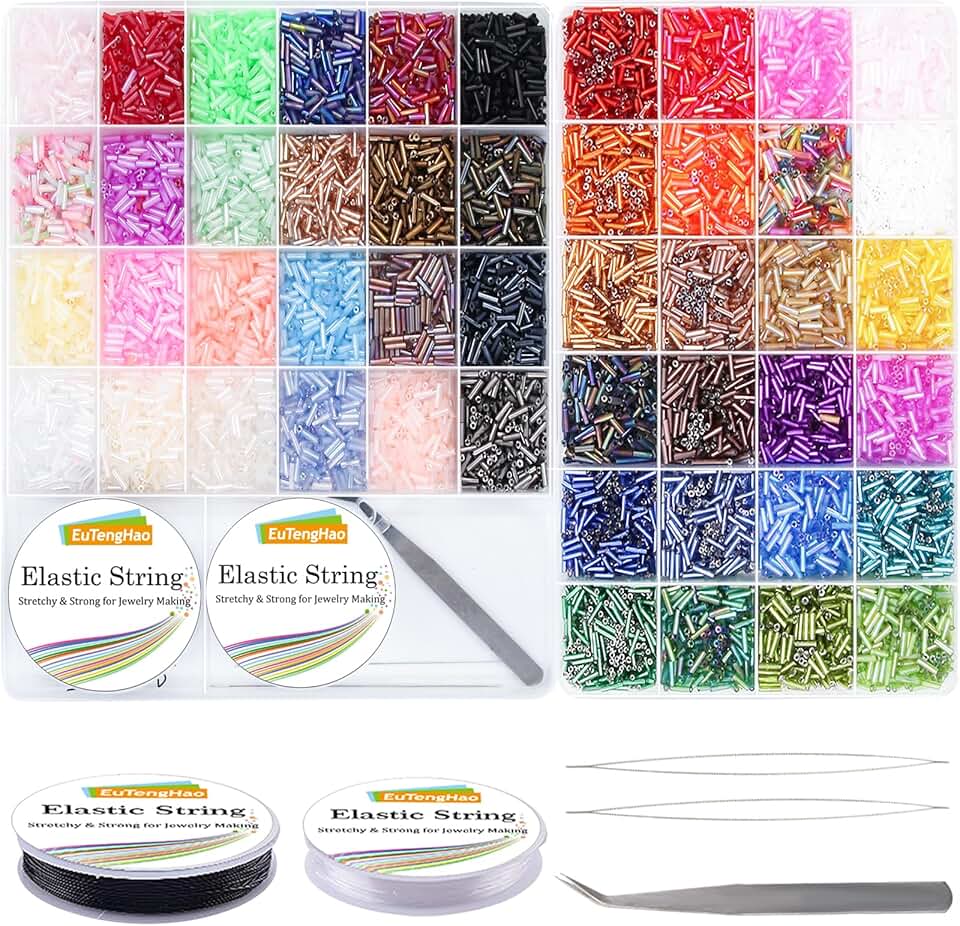 14400-piece tube bead kit for jewelry making and crafts