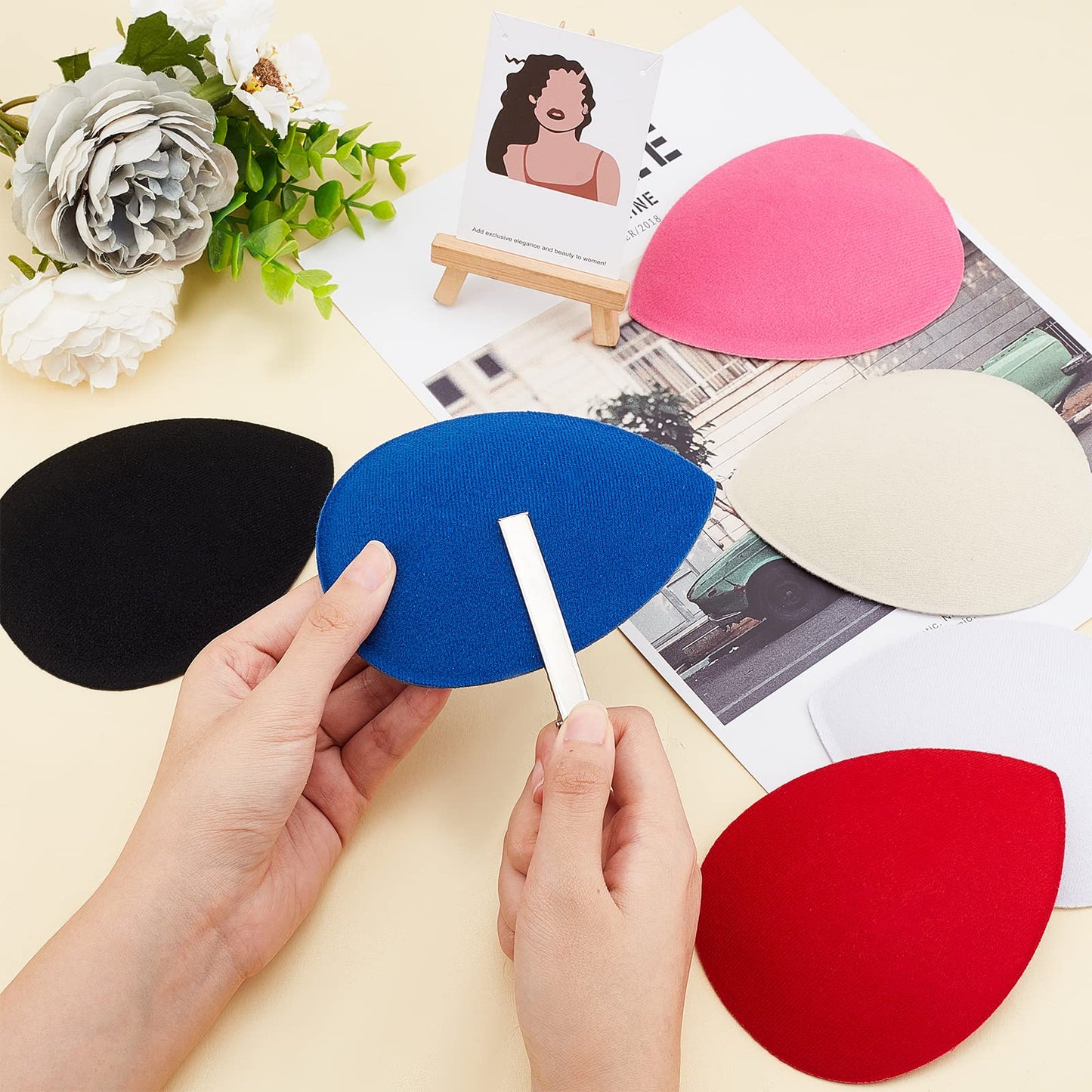 6 Color EVA Teardrop Millinery Hat Bases Set