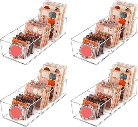 Acrylic Bathroom and Makeup Organizer Set of Four