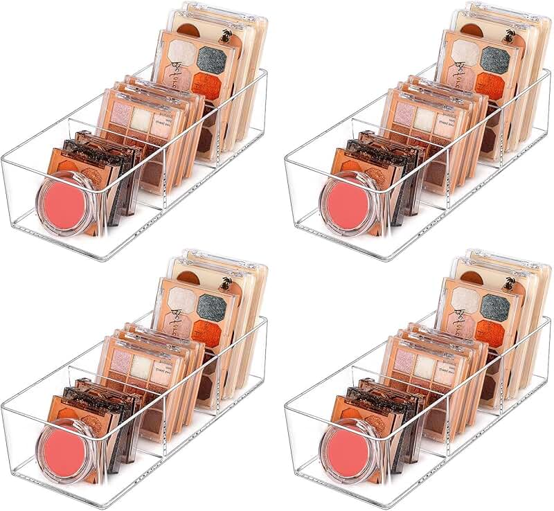 Acrylic Bathroom and Makeup Organizer Set of Four